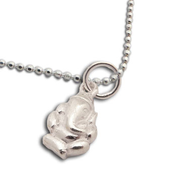 Ganesh Anklet Sterling Silver 9 to 10 inches adjustable #2
