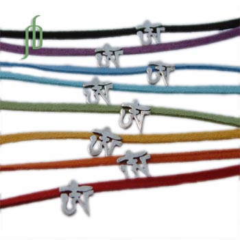 Tibetan Om Bracelet or Anklet Tie to fit adjustable