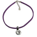 Crown Chakra Anklet silver adjustable 9 to 10 inches