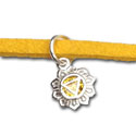 Solar Plexus Chakra Charm Bracelet or Anklet Silver Free Size