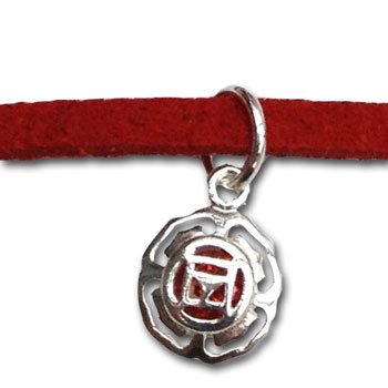 Root Chakra Charm Bracelet or Anklet Silver Free Size #1