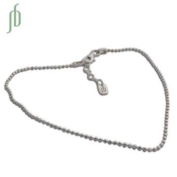 Diamond Cut Shimmery Silver Anklet Adjustable 9 to 10 inches