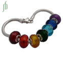 Faceted Chakra Bead Bracelet Sterling Silver