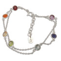 Well being Chakra Bracelet Silver and Gemstones