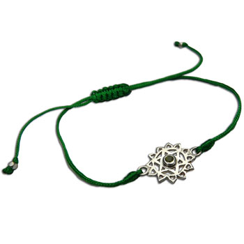 Heart Chakra Bracelet Adjustable Green #1