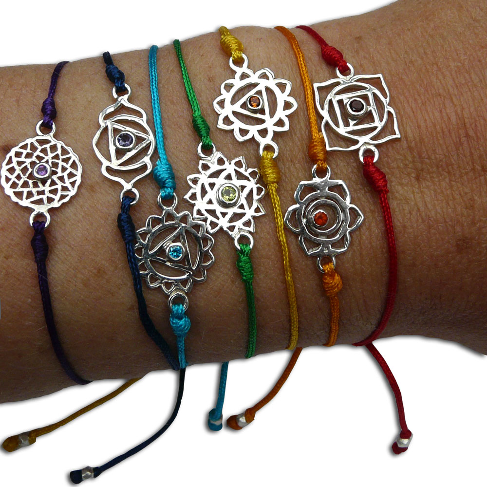 Chakra Bracelet Set of 7 Adjustable, chakras jewelry