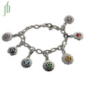 Seven Chakras Charm Bracelet Adjustable