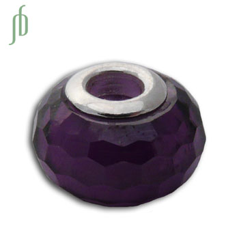 Faceted Crown Chakra Purple Bead 5 mm hole #1