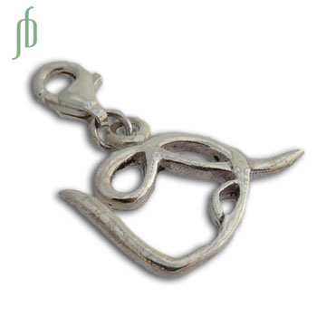 Charmas Cobra Pose Charm Silver with lobster clasp