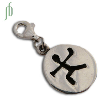 Charmas Warrior Pose Charm Silver with lobster clasp