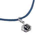 Forehead Chakra Necklace Blue Adjustable Silver Clasp 16 to 17 Inches