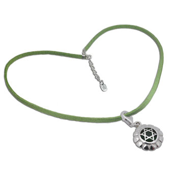 Heart Chakra Necklace Green Adjustable Silver Clasp 16 to 17 Inches #2