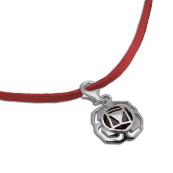 Root Chakra Necklace Red Adjustable Silver Clasp 16 to 17 Inches #1