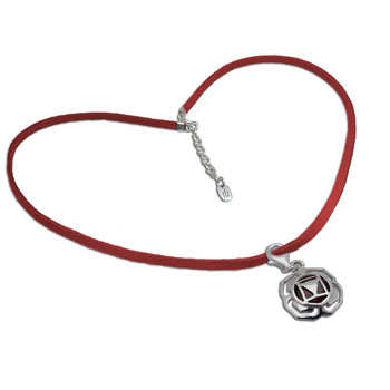 Root Chakra Necklace Red Adjustable Silver Clasp 16 to 17 Inches #2