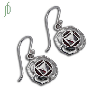 Good Vibes Root Chakra Earrings Silver