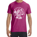 ORGANIC Feathered Pipe T-shirt Short Sleeve Unisex Retro Raspberry