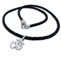 Om Necklace Leather 20 Inches