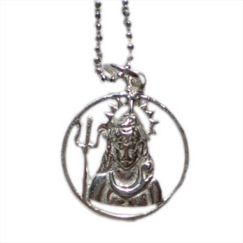 Bliss Shiva Necklace Silver with 16 inch ball chain