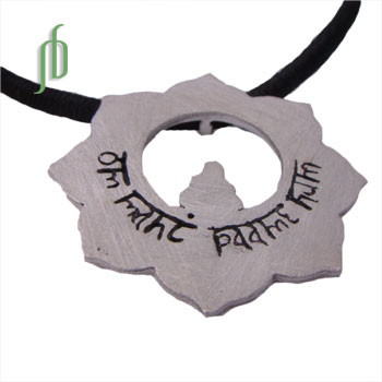 Om Mani Padme Hum Lotus Necklace SALE #1