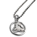 Yoga Pose Necklace 16 to 17 Inch Sterling Silver Dove Pose
