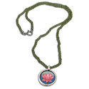 Lotus Painting Peridot Necklace