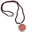 Root Chakra Painting Garnet Necklace