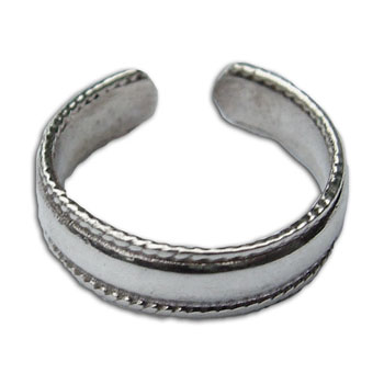 Silver Band Toe Ring #2