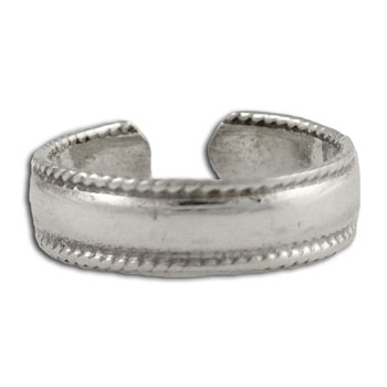 Silver Band Toe Ring #1